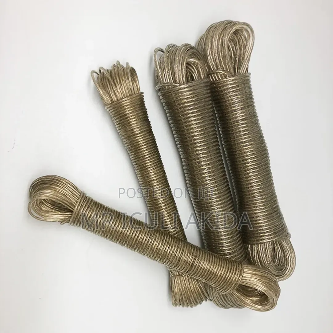 20mtr 2mm Plastic-Coated Clothesline Rope for Drying Laundry Outdoors