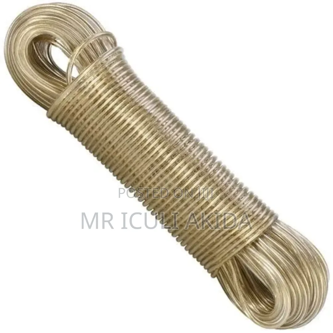 20mtr 2mm Plastic-Coated Clothesline Rope for Drying Laundry Outdoors
