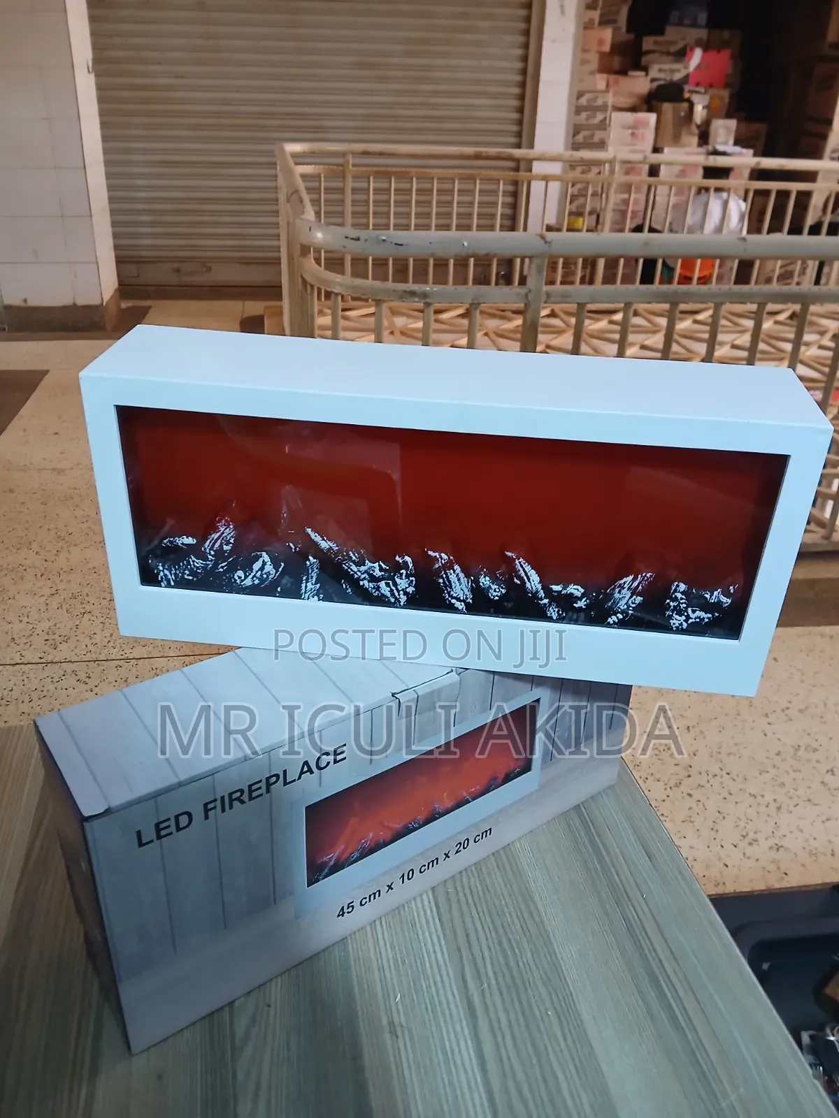 45cm Decorative Electric Led Fireplace WTH Fire Flame Simulation Efect