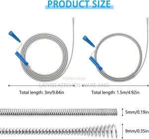 Bendable Sink Pipe Blockages, Drain Cleaner, Sink, Sewer Cleaning