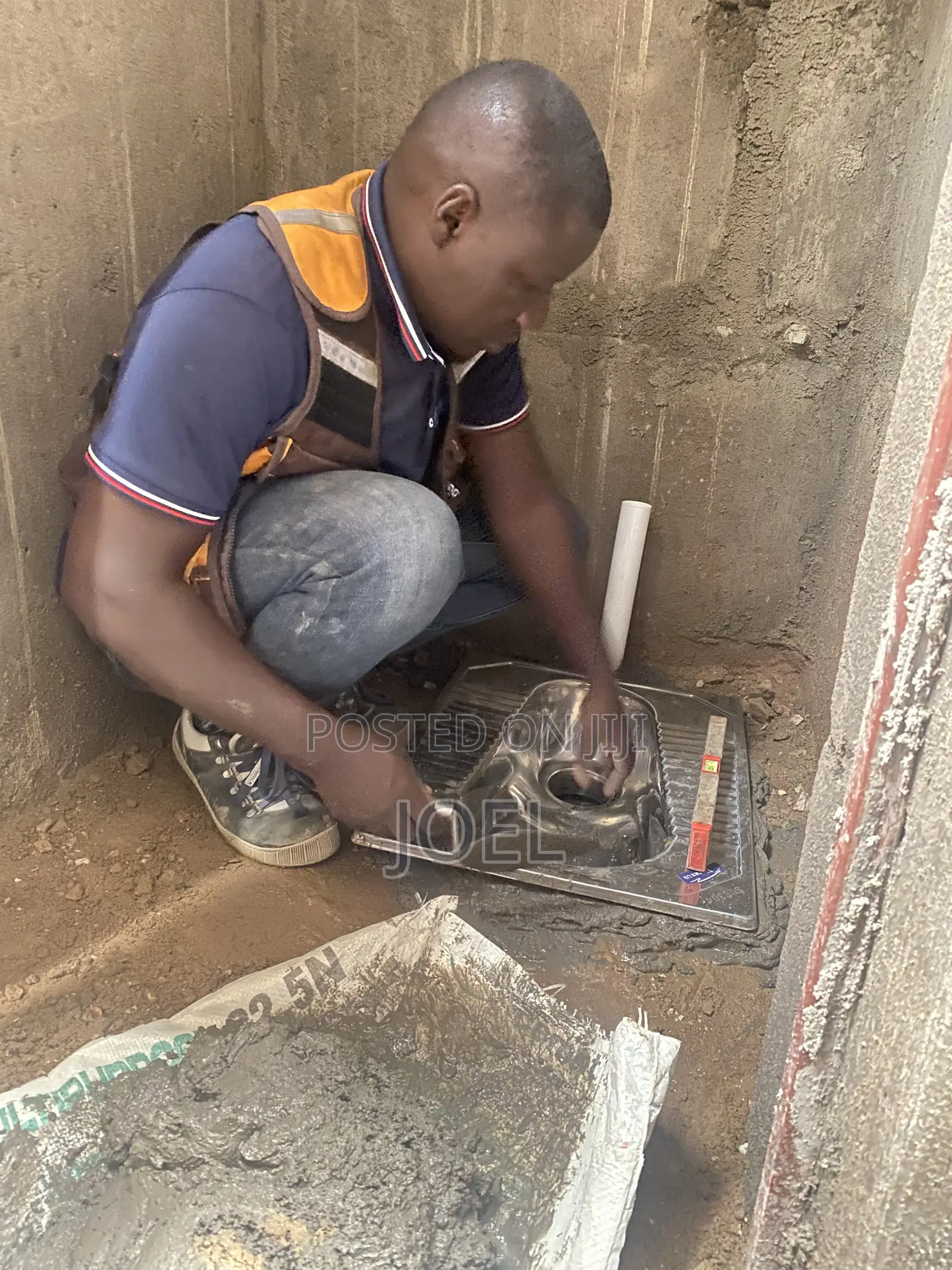 Stainless Squatting Pan Installation