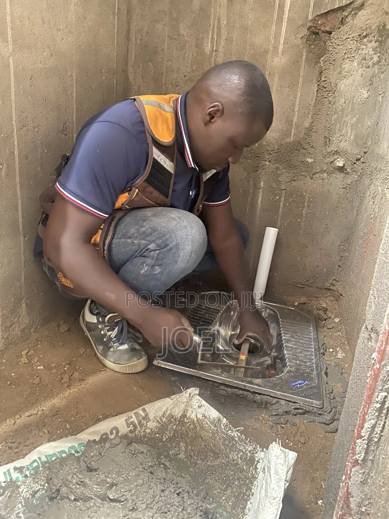 Stainless Squatting Pan Installation