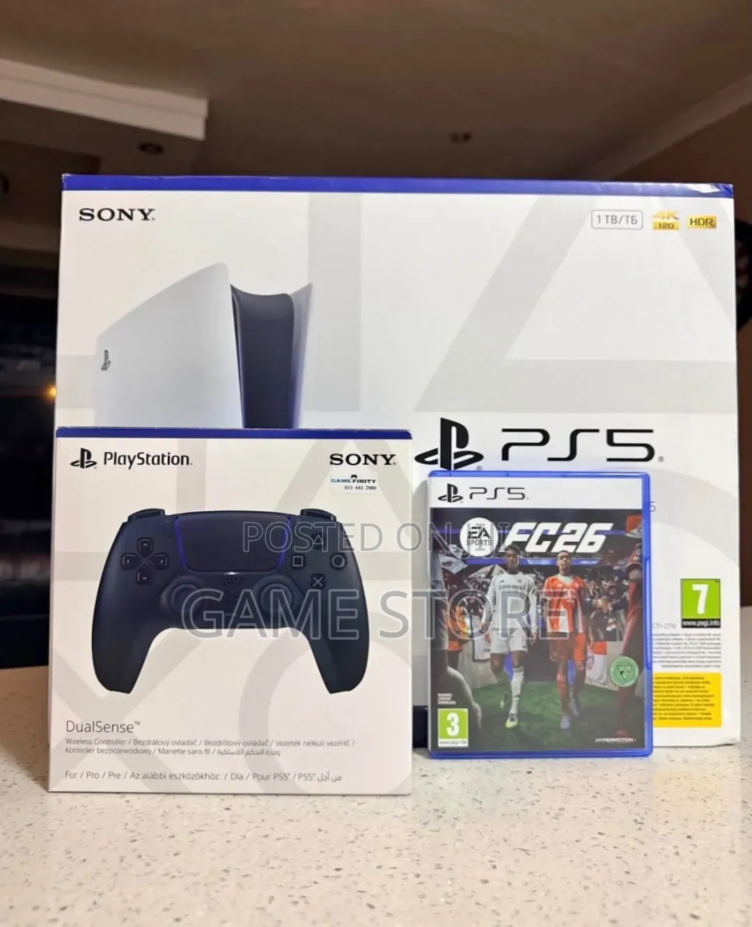 Brand New Ps5 Slim Disc Version With an Extra Controller and Fc26 Cd
