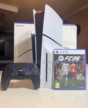 Ps5 Slim Disc Version Open Box With an Extra Controller and Fc26 Cd