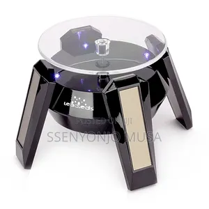 Solar Powered 360° Rotating Display Stand With Led Light for Watches-