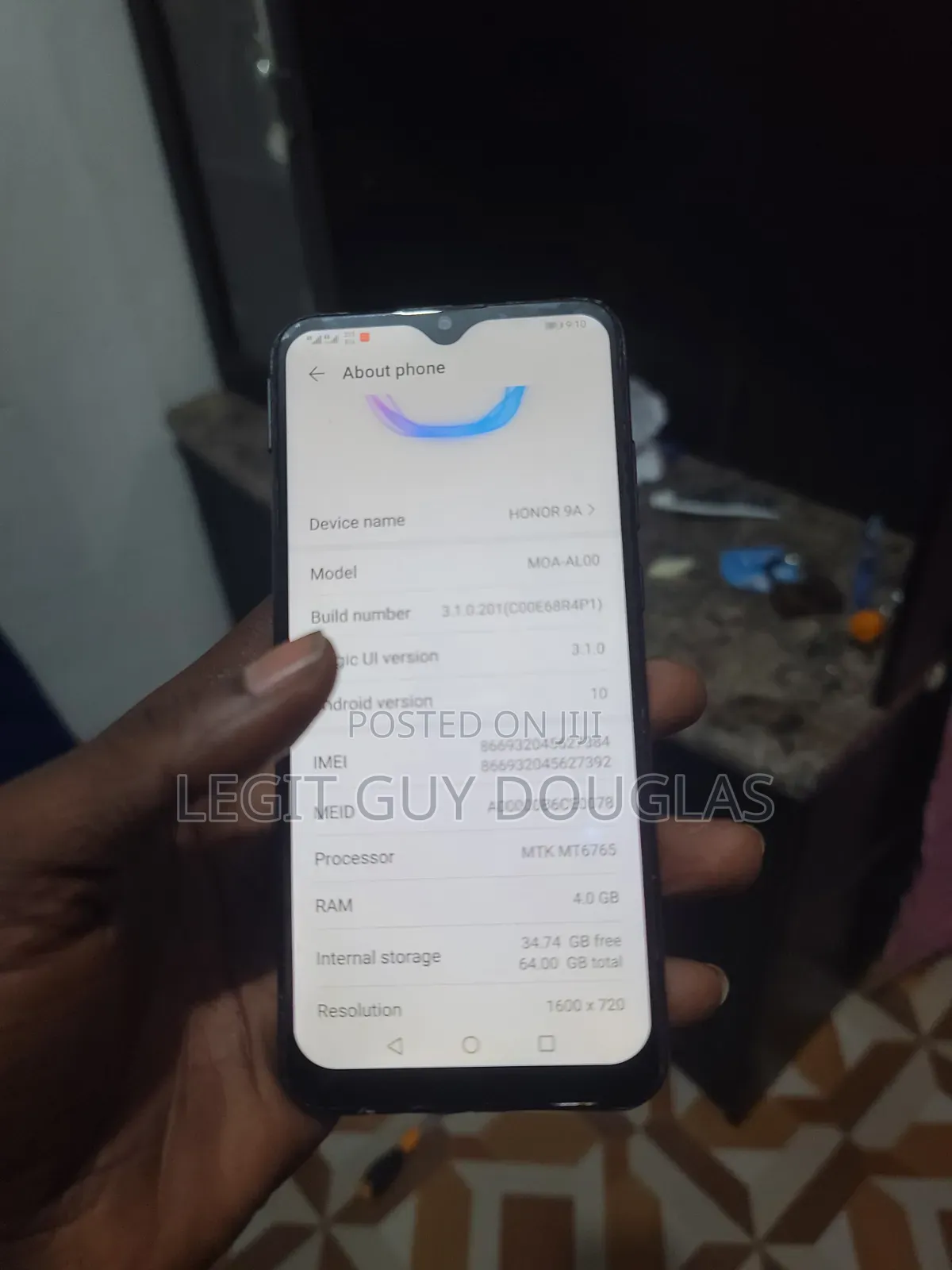 Honor 9A 64 GB Black