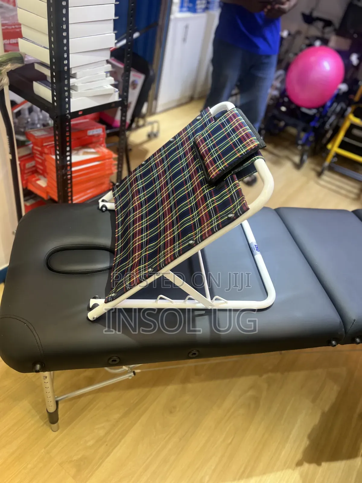 Adjustable Hospital Back Support for Use on Bed