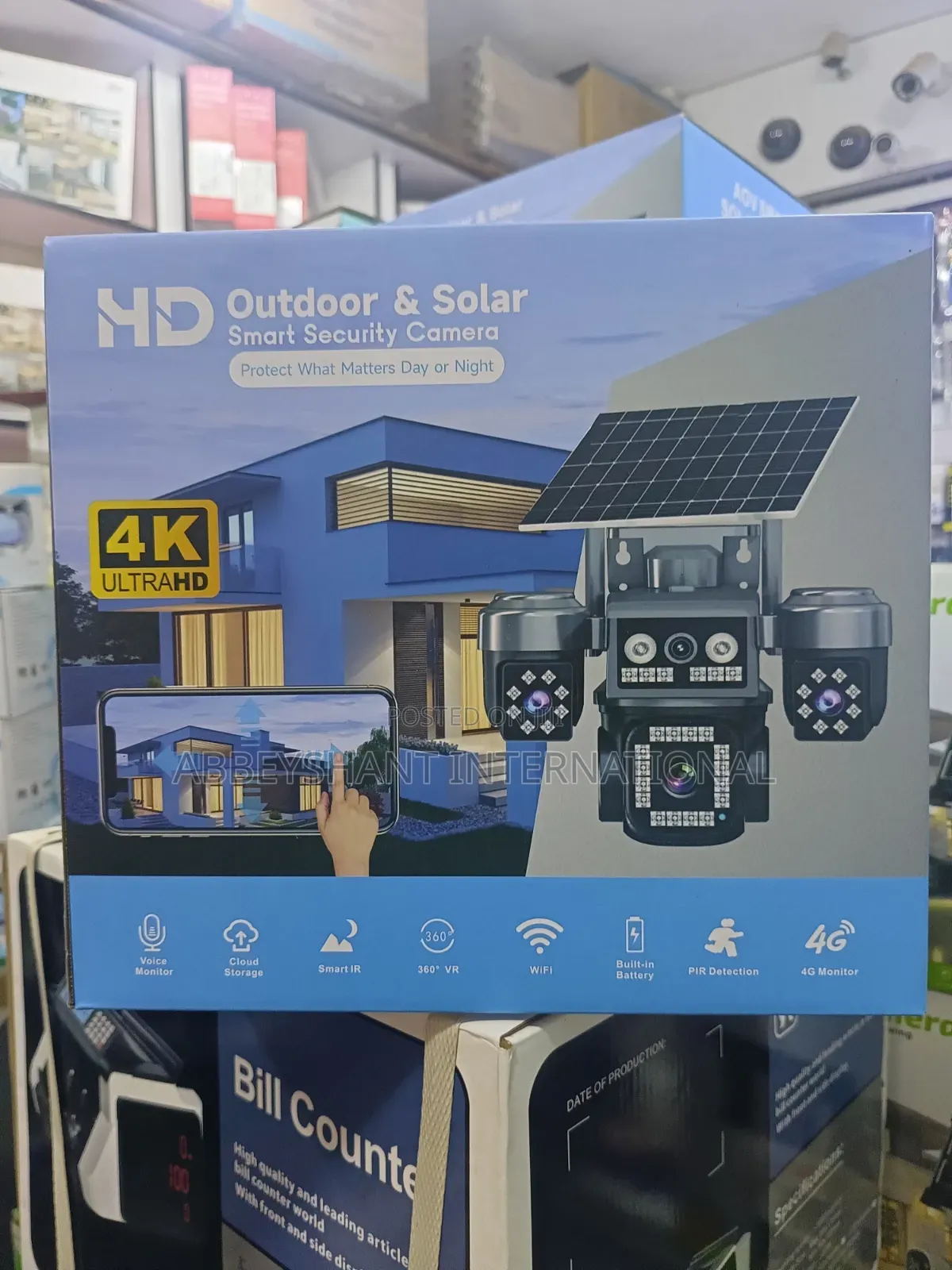 Solar Smart Security Camera Built-in Solar Panel and 4g Smart Camera