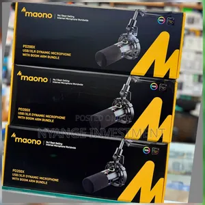 Maono Pd200x Usb/XLR Dynamic Microphone, With a Boom Arm Bundle.