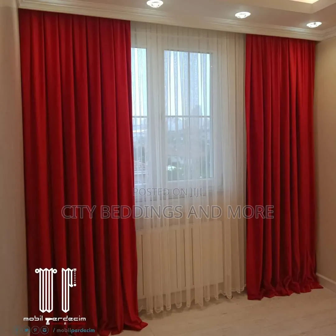 Elegant Three Piece Curtains
