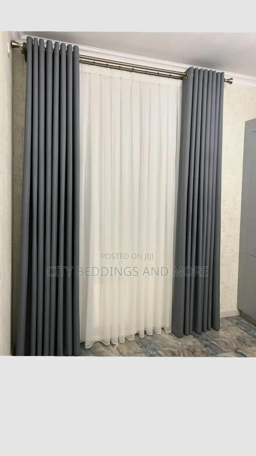 Elegant Three Piece Curtains