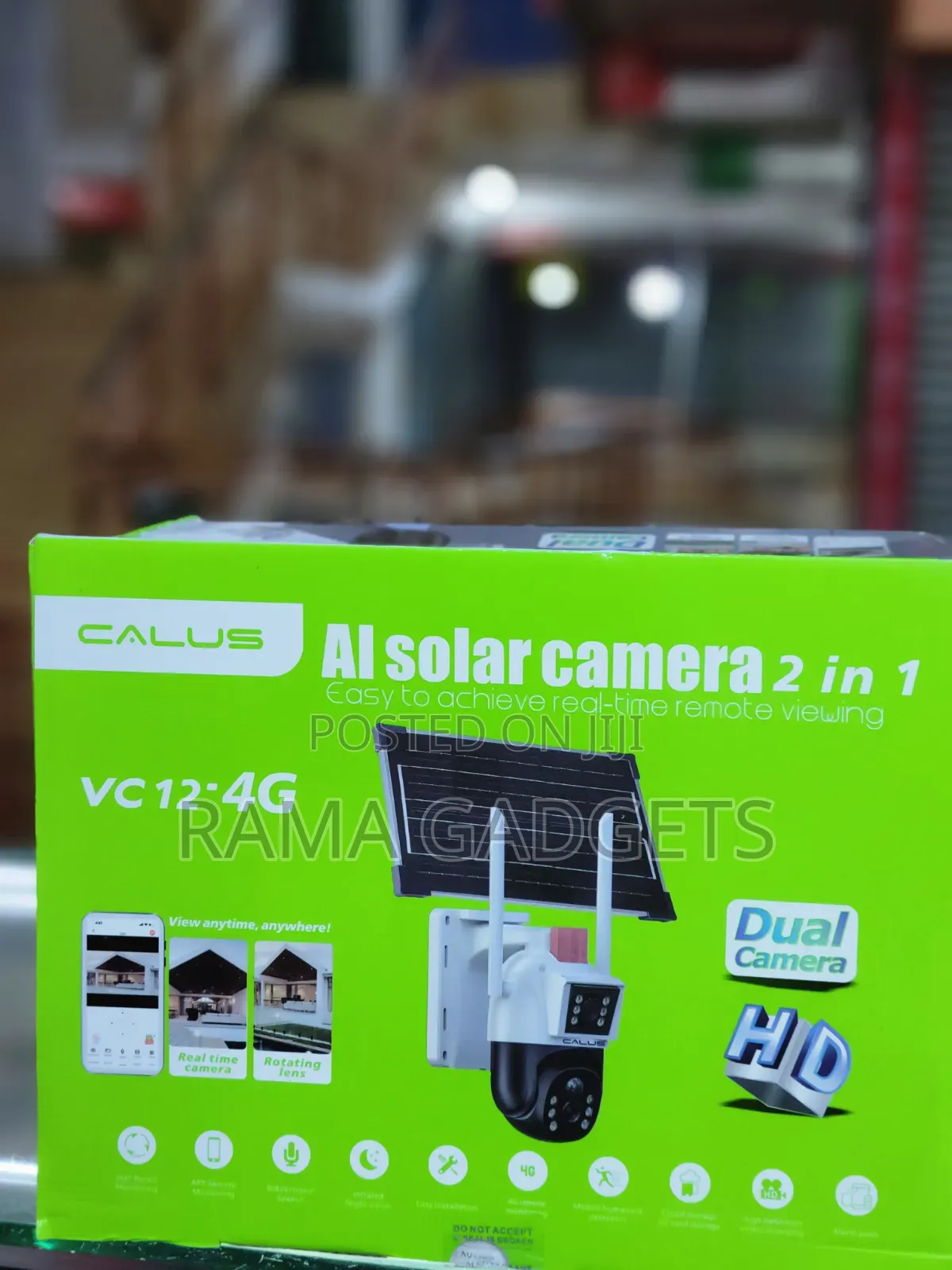 Calus Vc12-4g Dual-Lens Solar Security Camera,