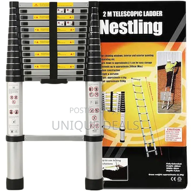 3.2-Meter Aluminum Telescopic Ladder.