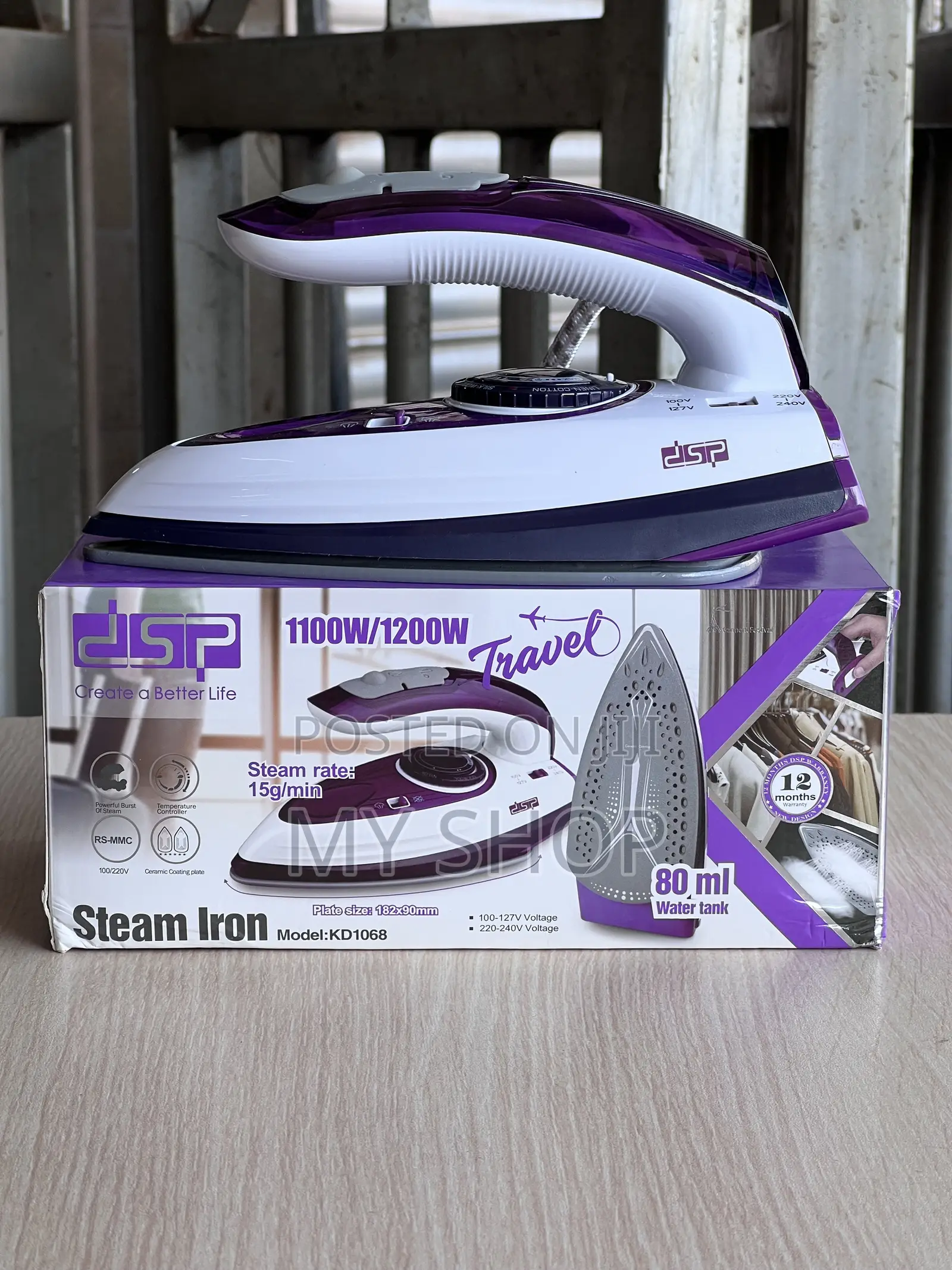DSP Travel-Friendly Mini Steam Iron
