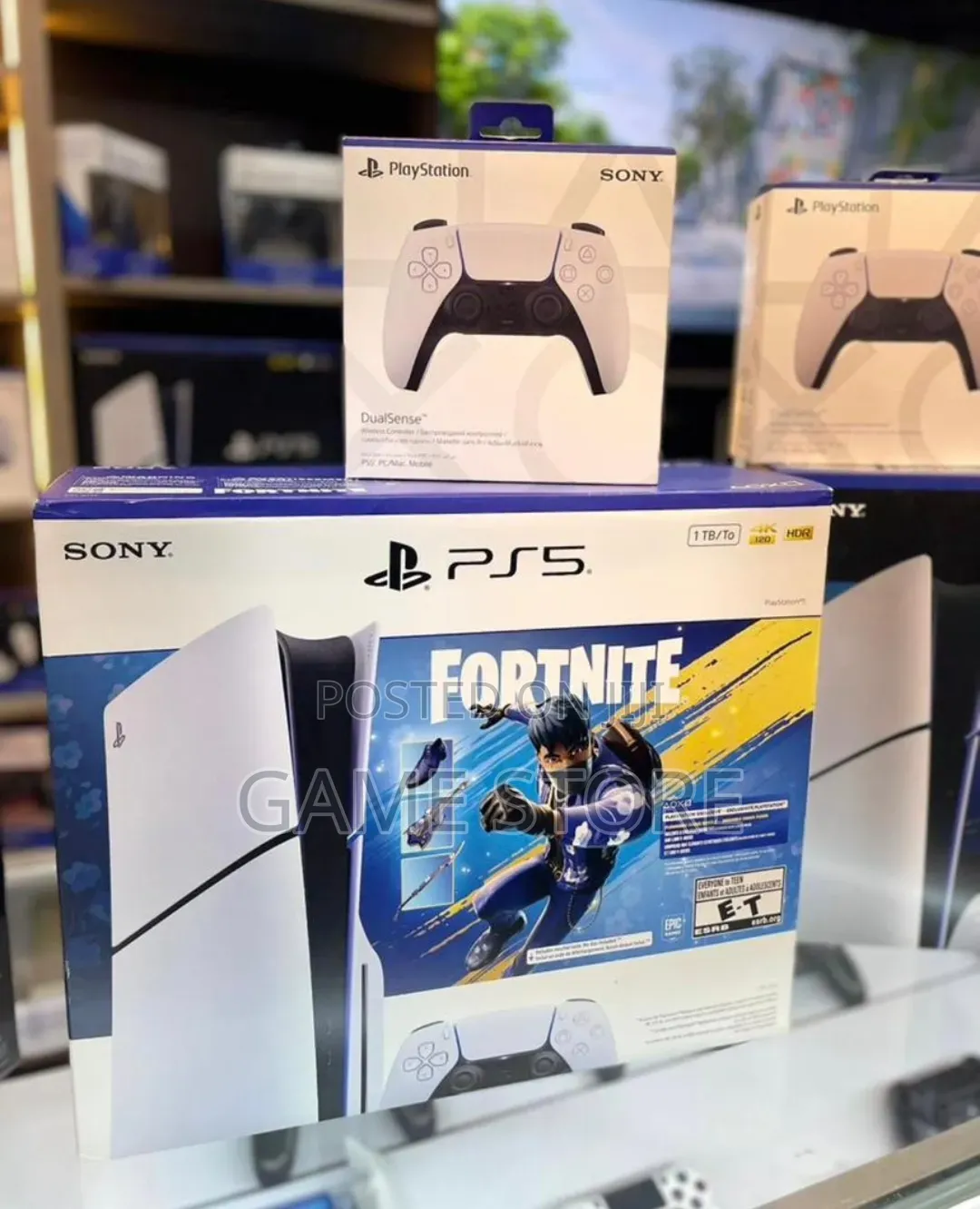Brand New Ps5 Slim Disc Version Fortnite Edition With 2 Controllers