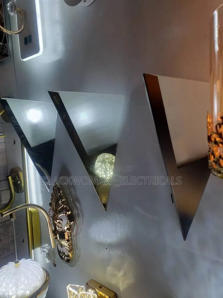 Elegant Triangular Wall Lights With Bulb Provision