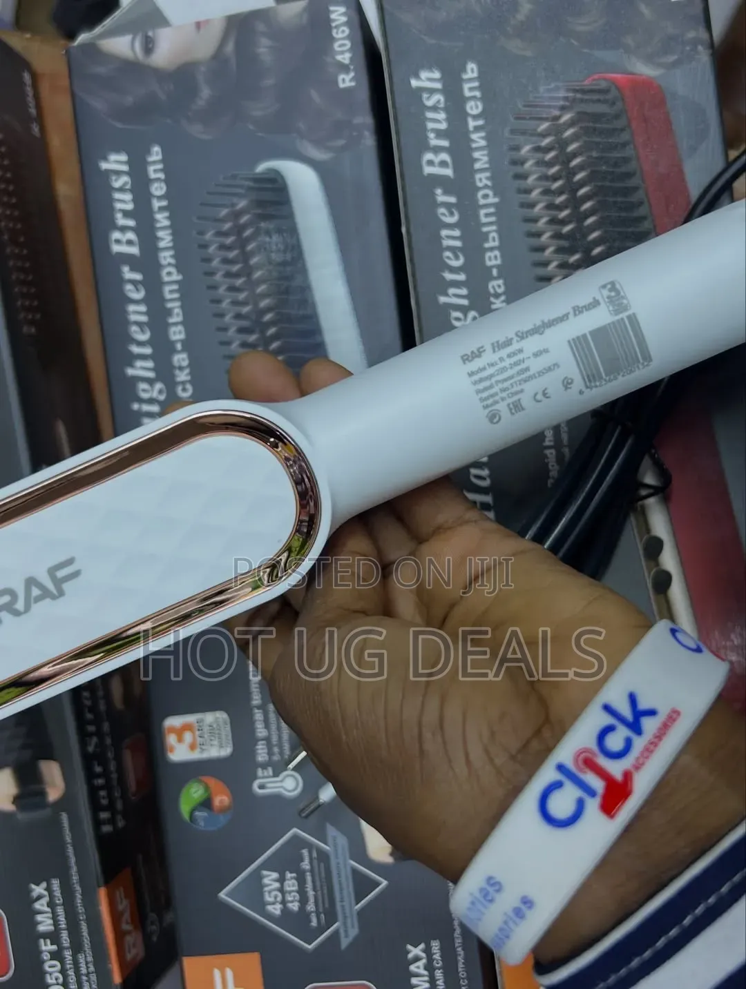 Raf Hair Straightener Brushes, Likely Model R.412.