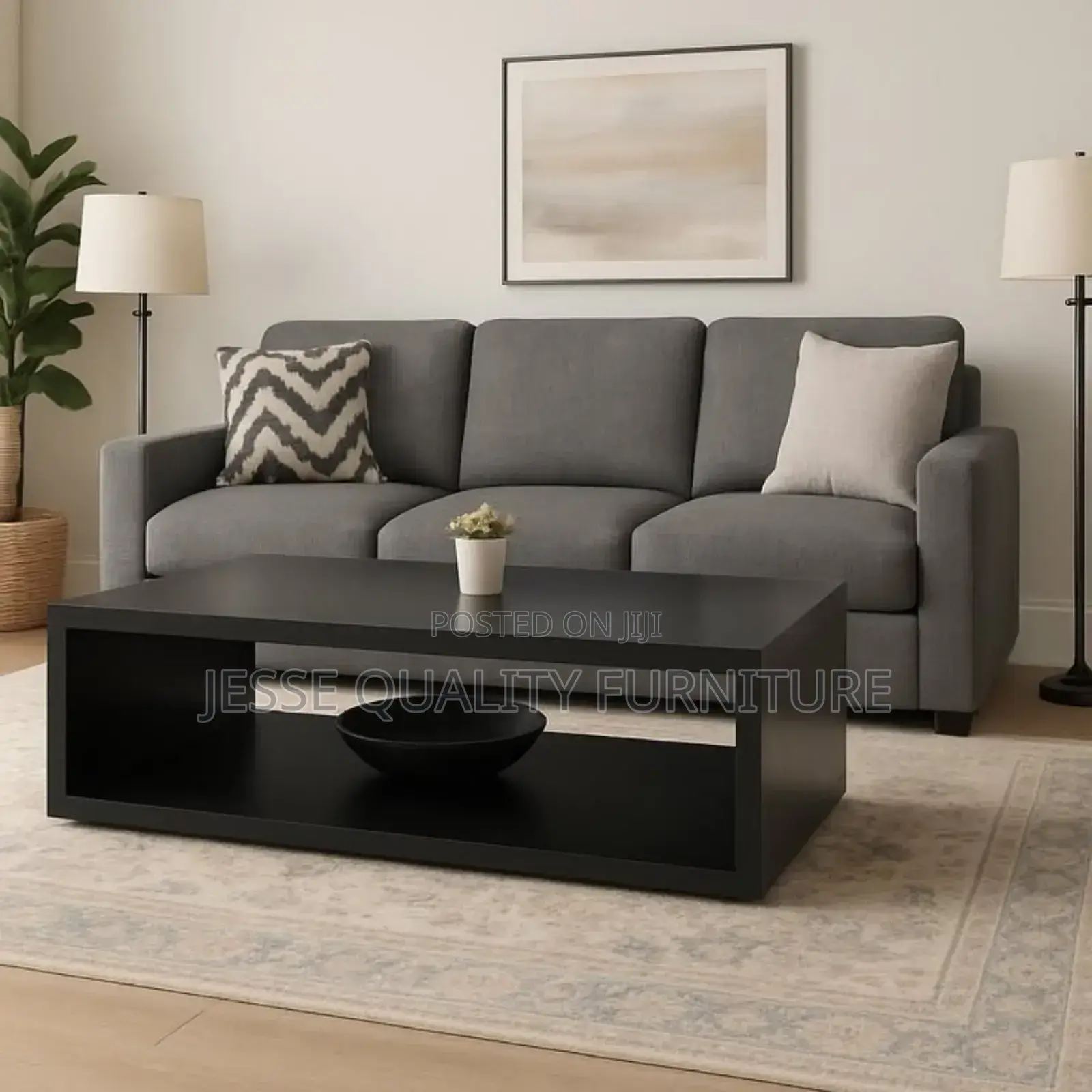 Black Simple Lavish Center Table