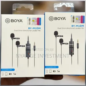 Boya By-m1dm Dual Omnidirectional Lavalier Microphone.