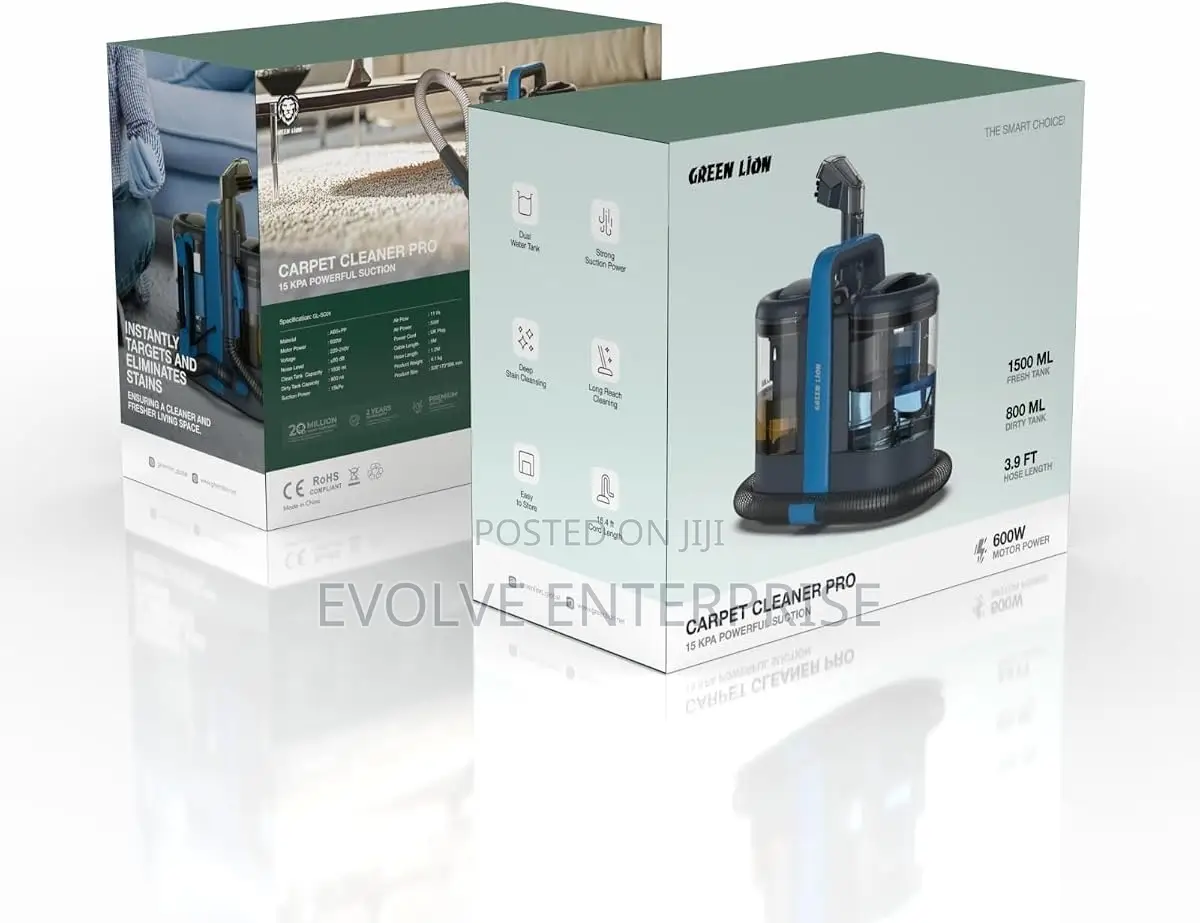Green Lion Carpet Cleaner Pro With Powerful 15kpa Suction Power