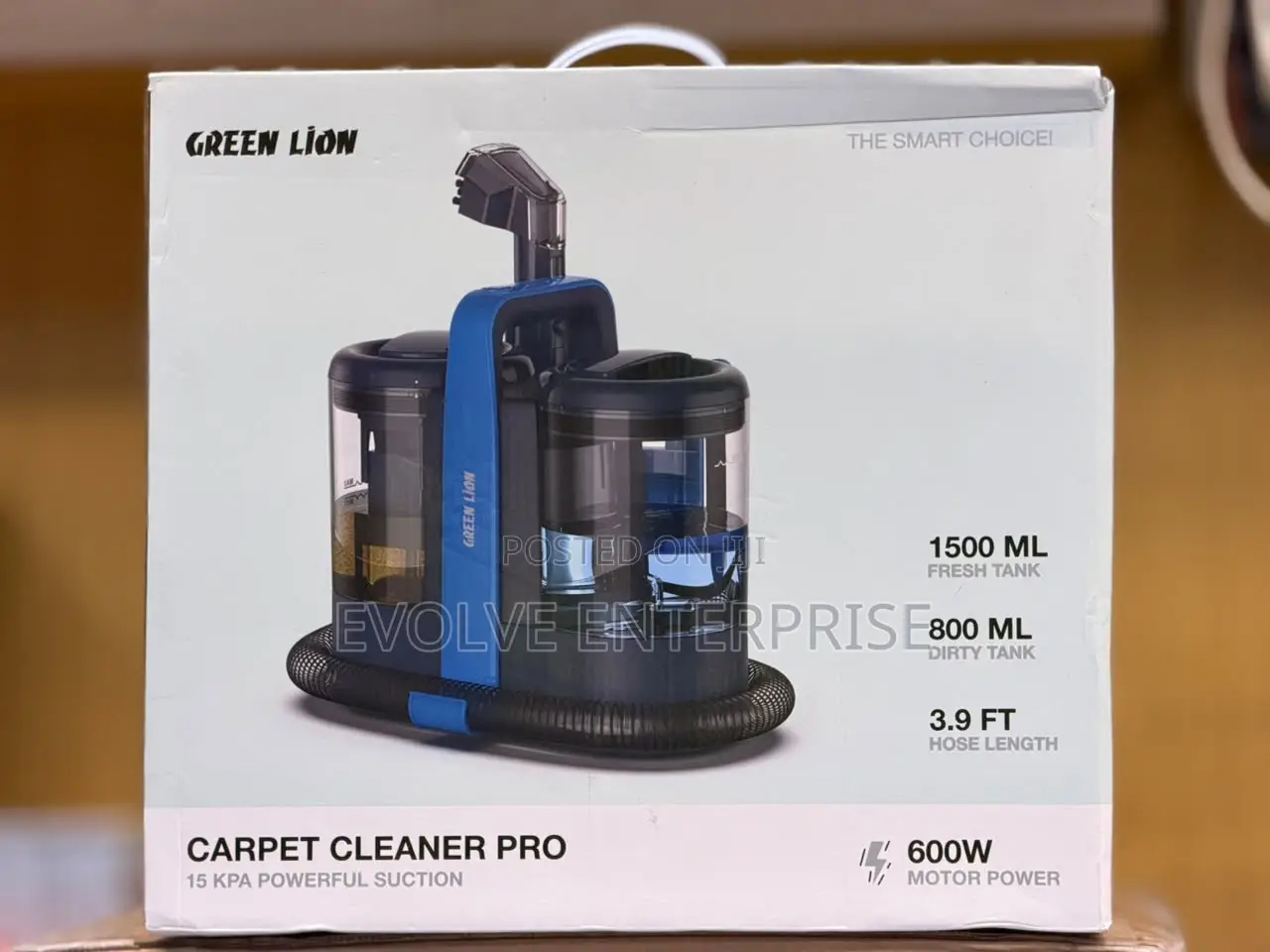 Green Lion Carpet Cleaner Pro With Powerful 15kpa Suction Power