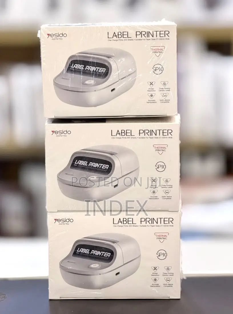 Yesido Sp10 Portable Thermal Label Printer – Wireless Bt, 203 DPL