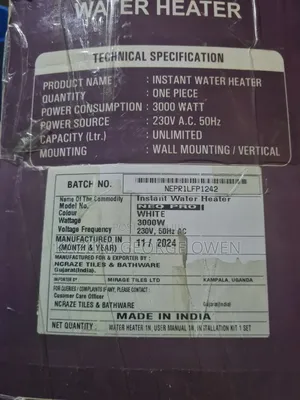 Instant Water Heater