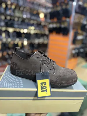 Original Cat Caterpillar Pure Leather Casual Shoes – Dark Brown