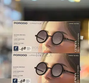 Porodo Lifestyle Geneva Round Frame Sunglasses Adjustable Brightness
