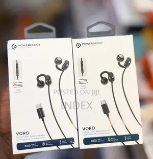 Powerology Voro Earhook Usb C Clip-on Wired Earphones