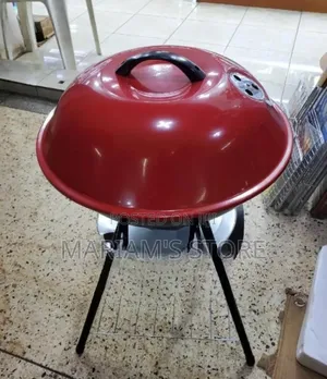 Portable Red Charcoal Kettle Grill,