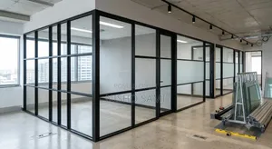 Aluminum, Glass, Wood Partitioning for Offices, Salons, Clinics