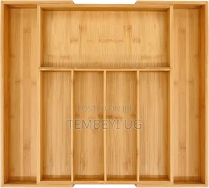 Bamboo Wooden Cutlery Organizer. Drawer Organizer