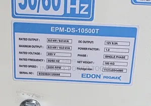 Standby Generator 10kva, Edonpromax