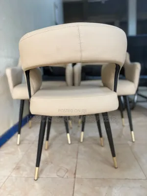 Modern Cream Upholstered Dining Chairs
