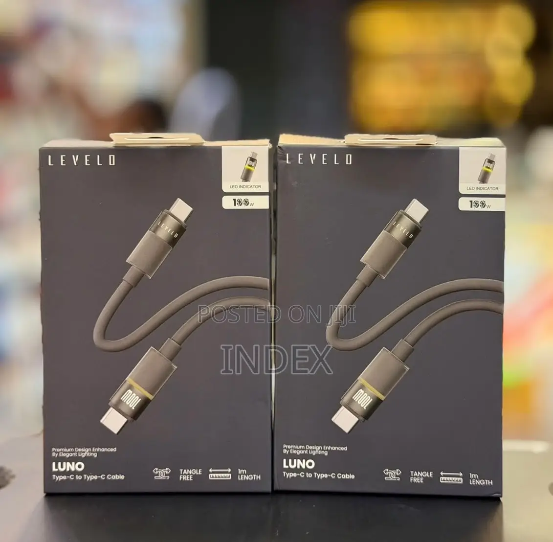 Levelo Luno 100w Silicone Led Cable Type-C to Type-C 1m