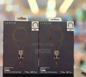 Levelo Tugo Type-C to Type-C 60w 1m 0.3m Braided Lanyard Cable