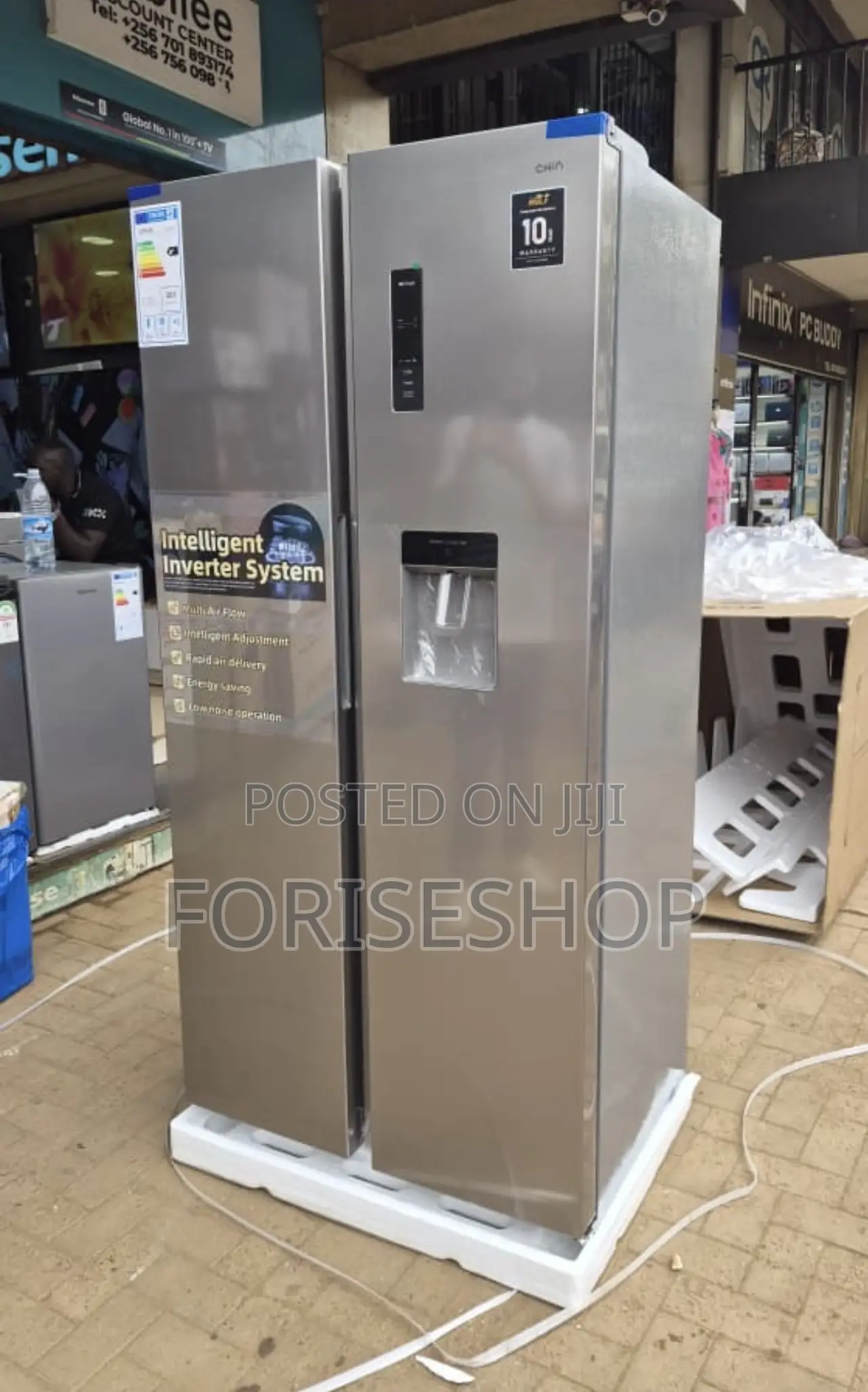 Chiq 560l Side by Side Refrigerator With Dispenser
