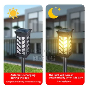 4pcs Solar House Plug in Lights Courtyard Lights