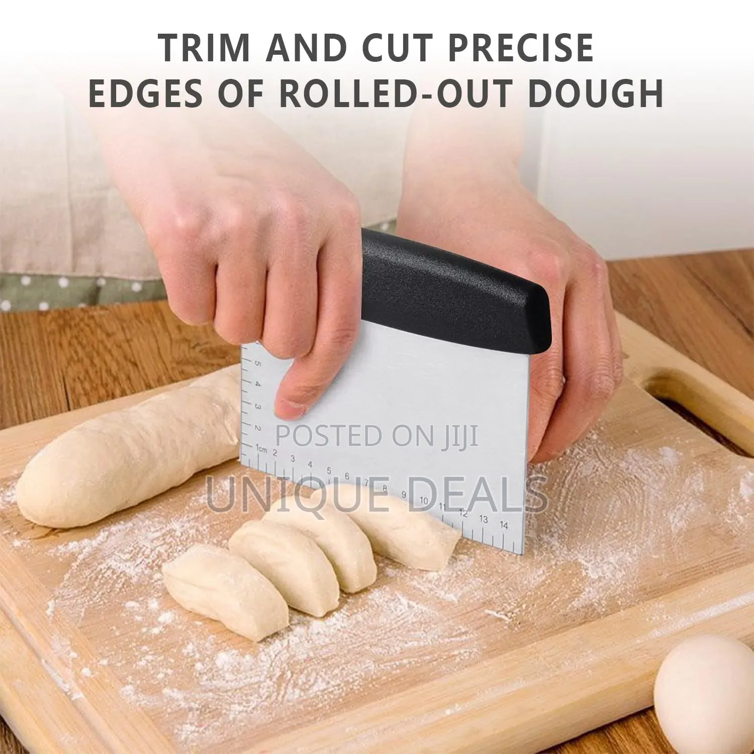 Stainless Steel Bench Scraper and Dough Cutter