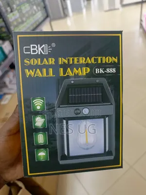 2pcs Bk-888 Solar Interaction Wall Lamp, Motion Sensor, Led Bulb-Black