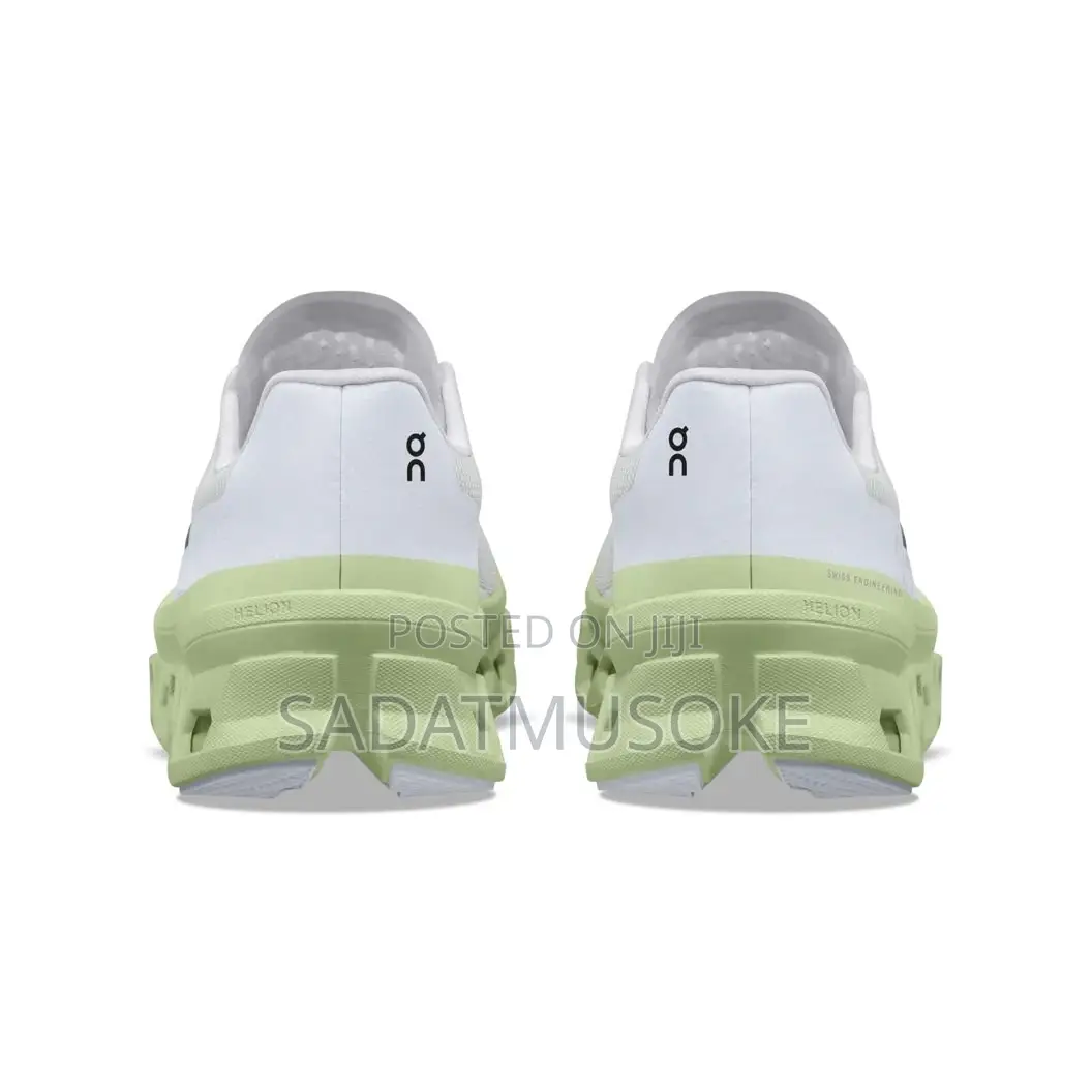 On Running Cloudmonster Glacier Grey Meadow Green Womens