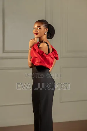 Red Ruffle Statement Dress