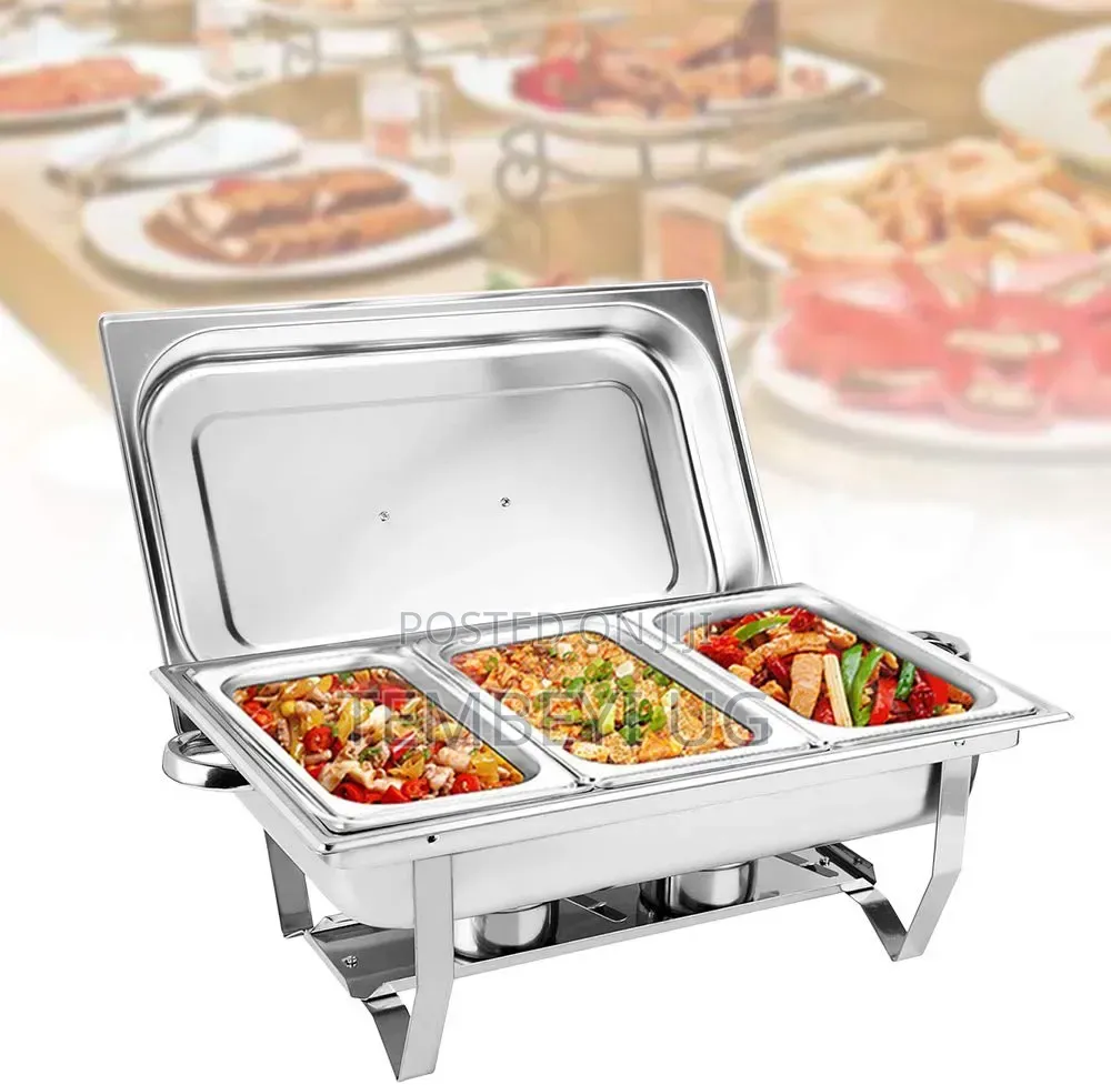 Chafing Dish Buffet 3in 1 Food Warmer Set With Lid and Fuel Container