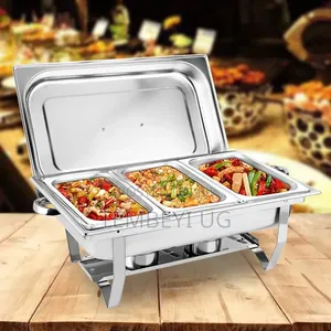 Chafing Dish Buffet 3in 1 Food Warmer Set With Lid and Fuel Container