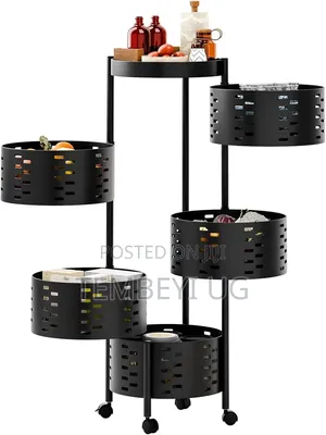 5 Layer Vegetable Storage Rack, Kitchen Rotating Rack