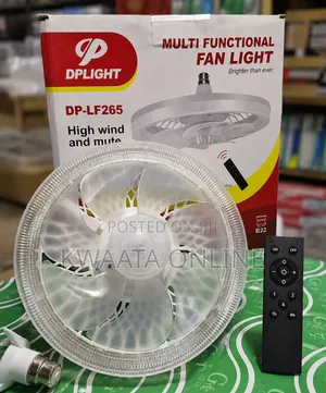 Led Fan Light With Remote Control – B22 Ceiling Bulb Fan | High Wind