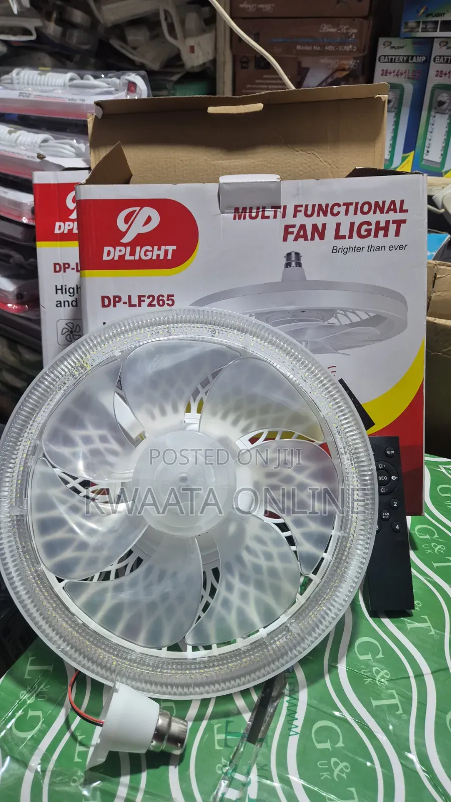 Led Fan Light With Remote Control – B22 Ceiling Bulb Fan | High Wind