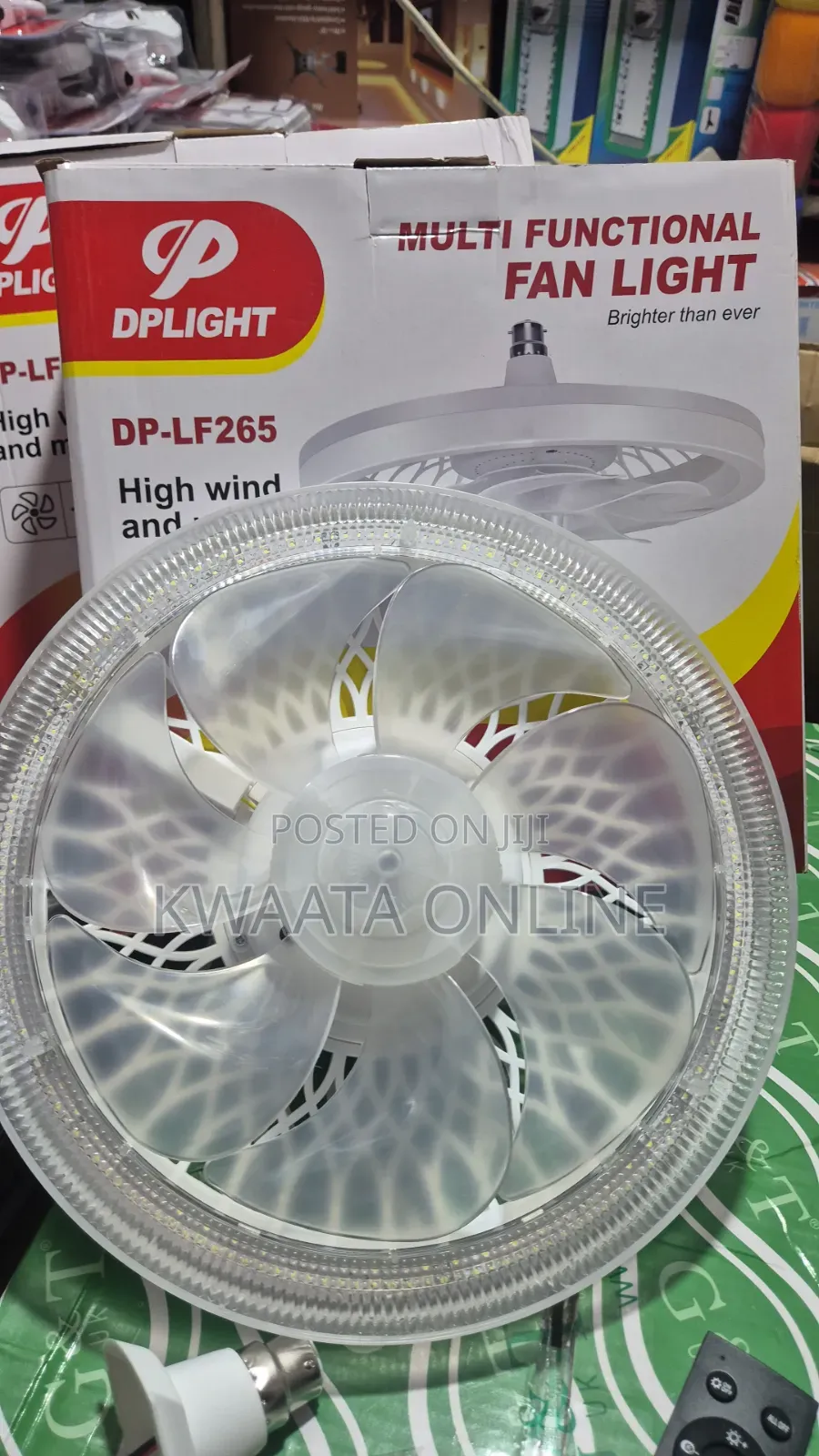 Led Fan Light With Remote Control – B22 Ceiling Bulb Fan | High Wind
