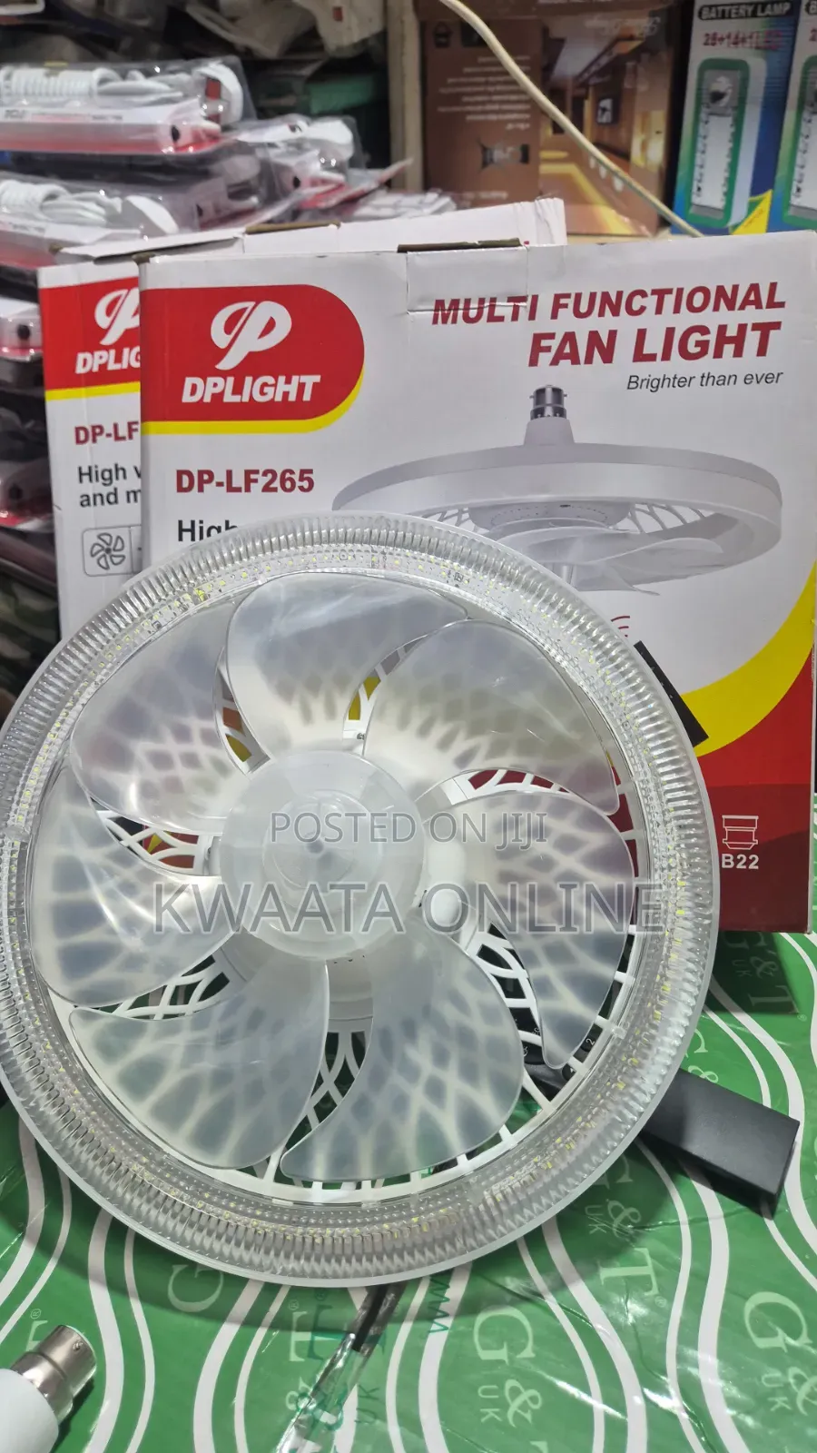 Led Fan Light With Remote Control – B22 Ceiling Bulb Fan | High Wind